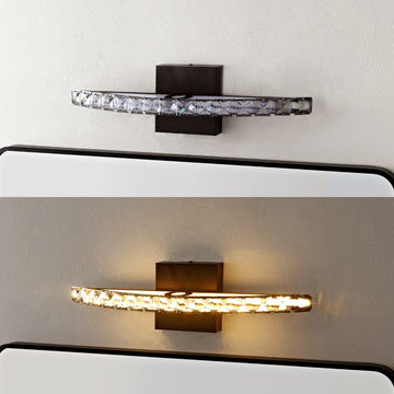 Alyson 18" Bohemian Industrial Iron/Acrylic Integrated LED Vanity Light - JONATHAN Y